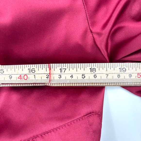 NWT ELLE Womens Bolero Jacket Size S Red Retro Cropped Pockets Cranberry 00s‎ - Picture 4 of 16